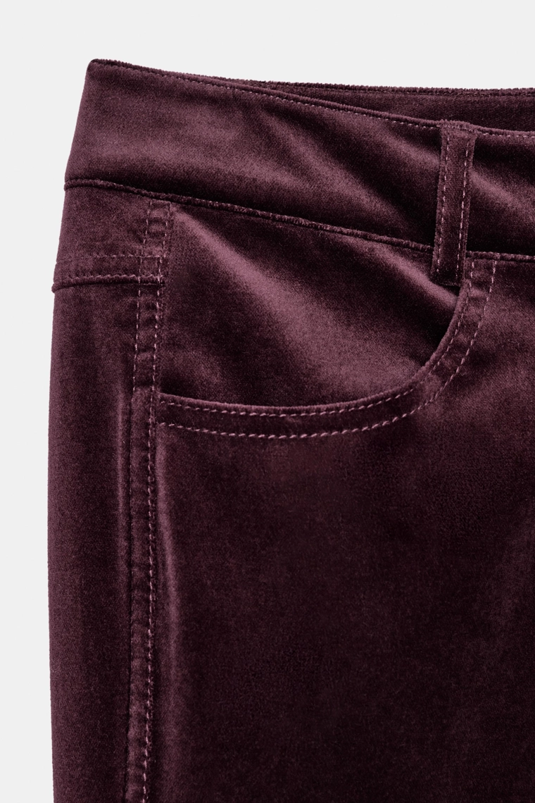 Брюки-клеш из велюра zw collection