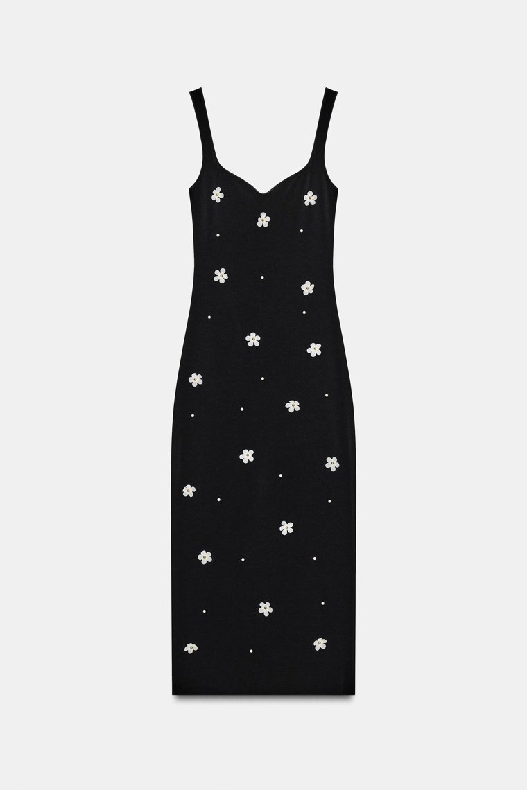 Миди-платье с цветочным узором
