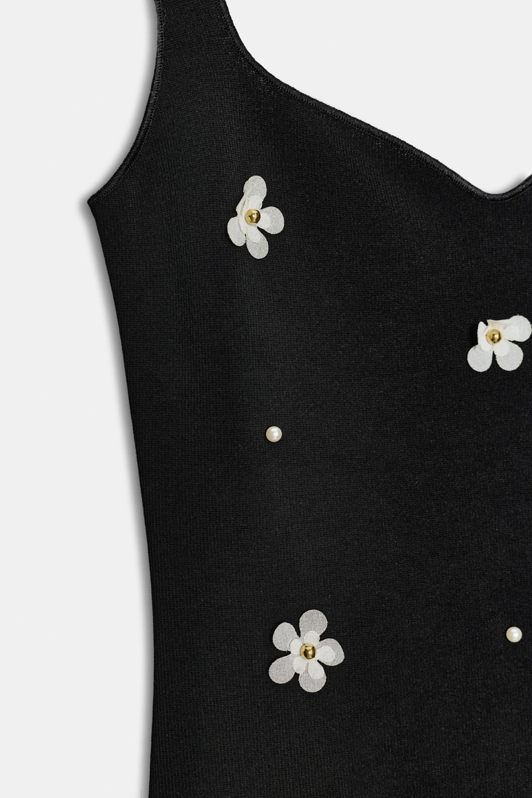 Миди-платье с цветочным узором