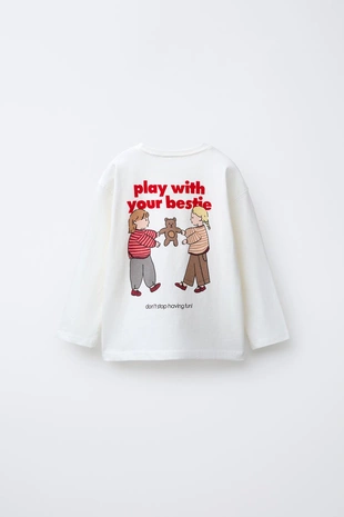 Купить Zara Футболка с рельефной надписью