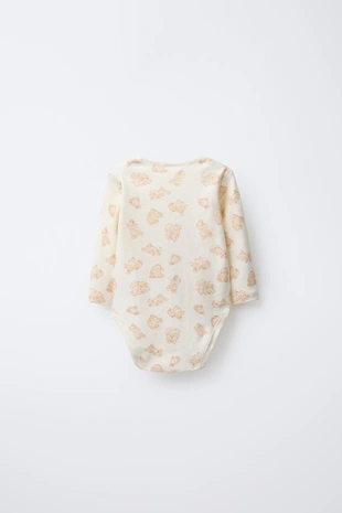 camel | 8501/362/707 - Zara Набор из пяти боди с принтом собачек