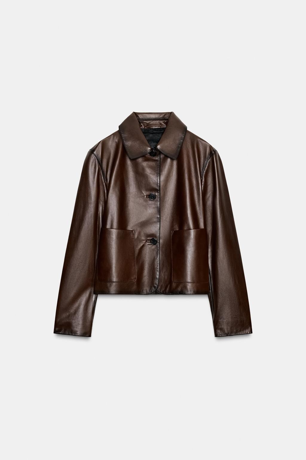 МИНИМАЛИСТИЧНАЯ КОЖАНАЯ КУРТКА ZW COLLECTION LIMITED EDITION