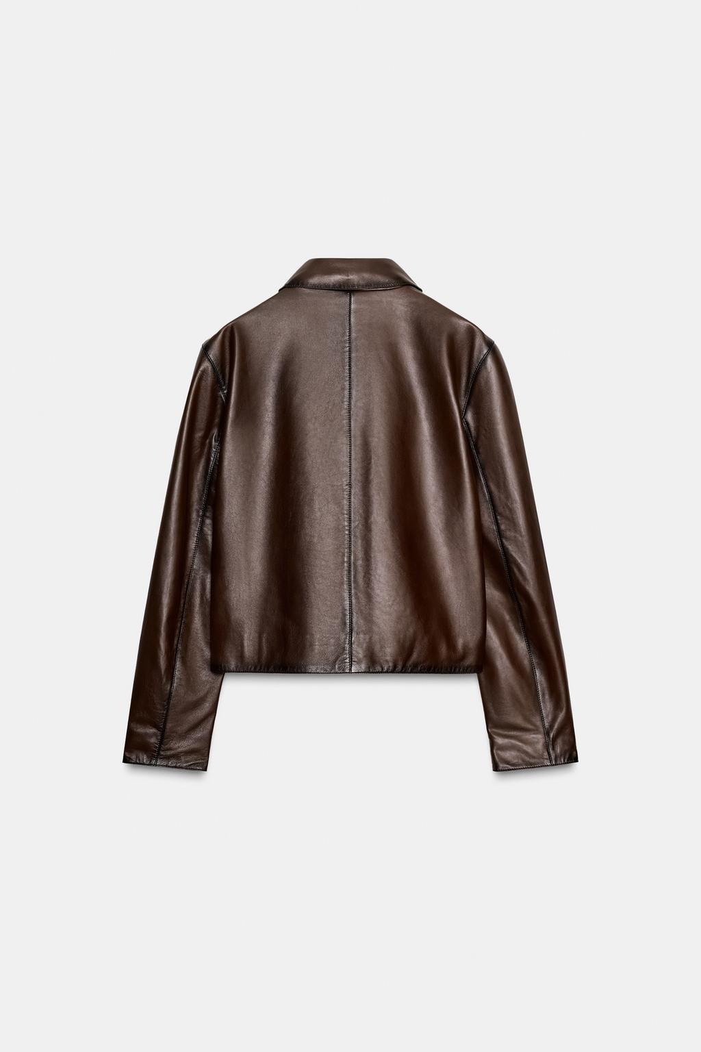 МИНИМАЛИСТИЧНАЯ КОЖАНАЯ КУРТКА ZW COLLECTION LIMITED EDITION