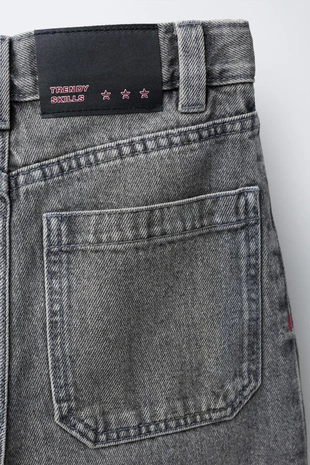 Джинсы WIDE LEG с вышивкой- Заказать в России