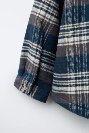 Куртка-рубашка в клетку с флисовой подкладкой- Заказать в России