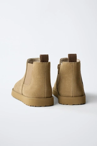 Кожаные ботинки- Заказать в России