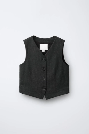 Купить Zara Жилет в тонкую полоску с блестками