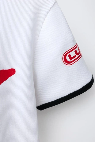 Футболка в рубчик с принтом BILLIE EILISH ® LASH MUSIC ©- Заказать в России