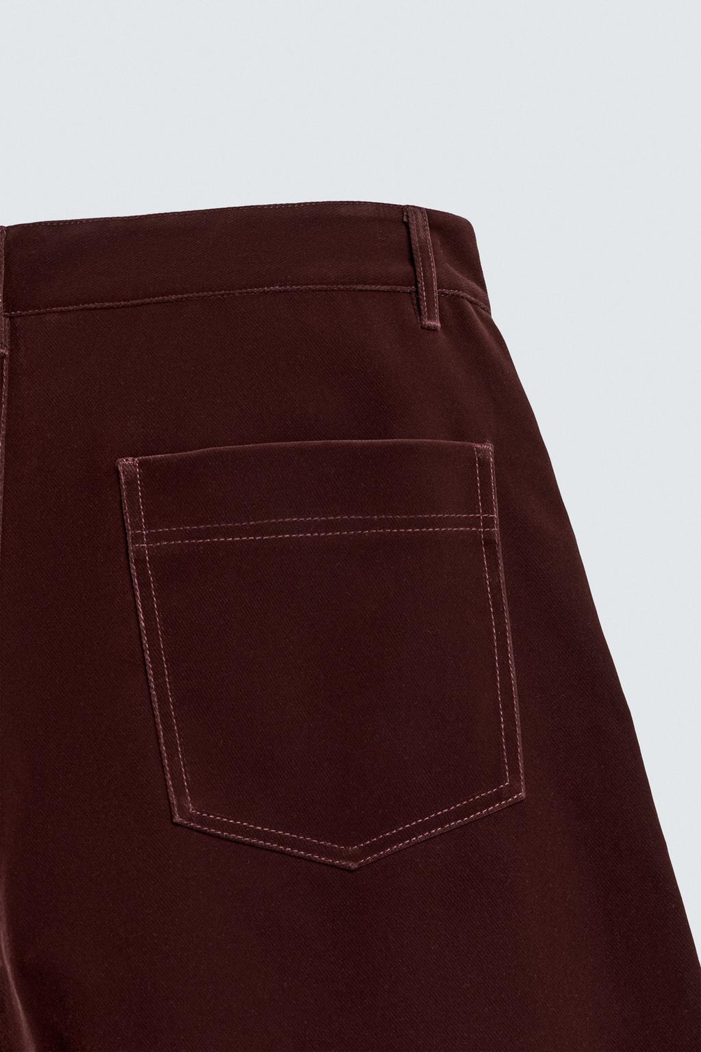 БРЮКИ WIDE FIT С ФЛОКИРОВАНИЕМ