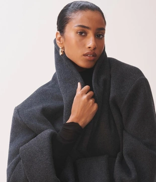 Кашемировый халат-пальто LINDA EVANGELISTA- Заказать в России