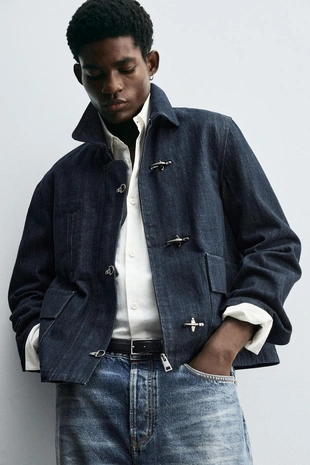 Джинсовая куртка с аламарами- Заказать в России