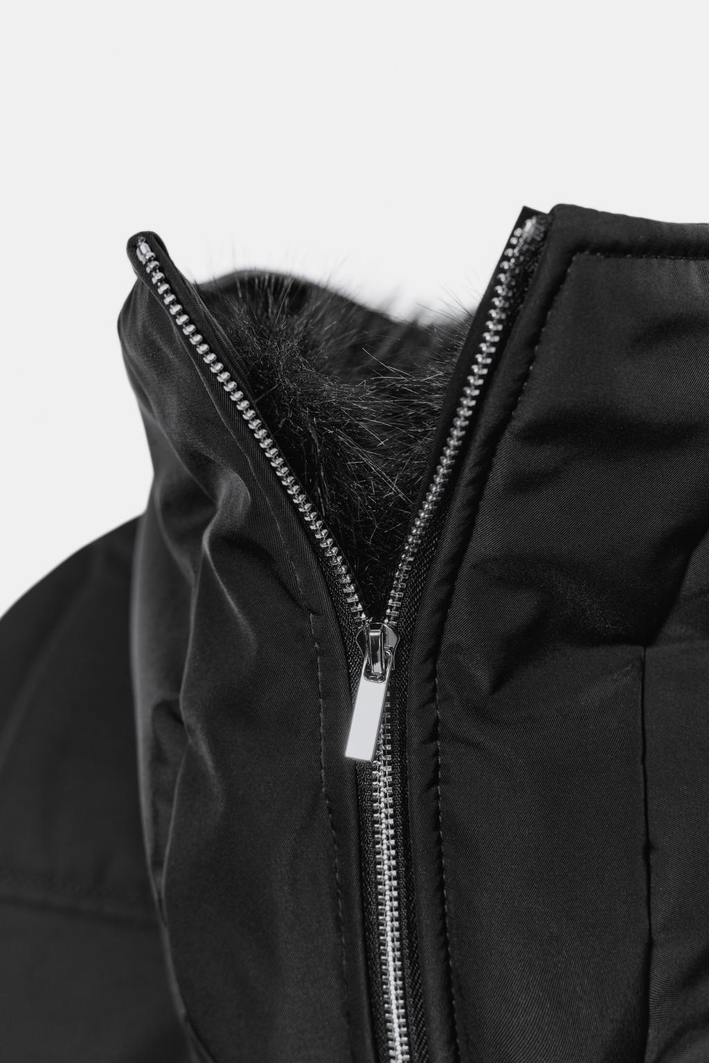 СТЕГАНАЯ ВЕТРОЗАЩИТНАЯ КУРТКА WATER REPELLENT С КАПЮШОНОМ И МЕХОМ