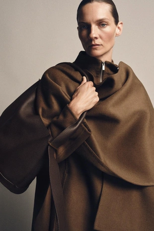 Большая кожаная сумка-мешок- Заказать в России