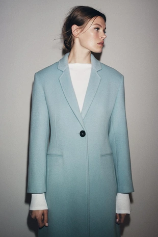 Приталенное пальто из смесовой шерсти — ZW COLLECTION- Заказать в России