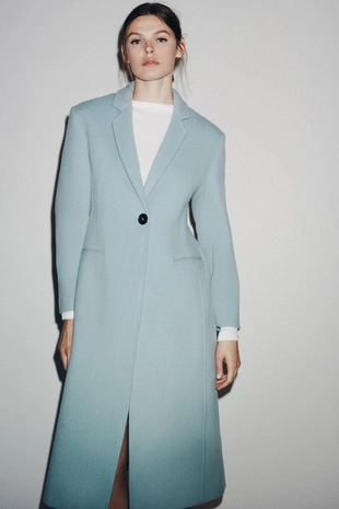 Приталенное пальто из смесовой шерсти — ZW COLLECTION- Заказать в России