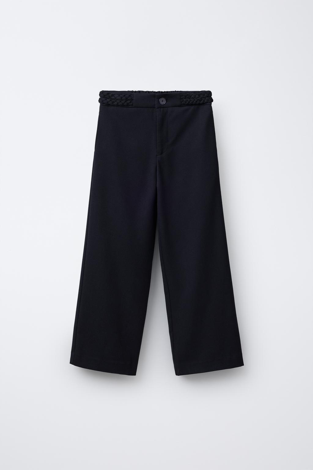 БРЮКИ WIDE LEG С ПЛЕТЕНЫМ ДЕКОРОМ