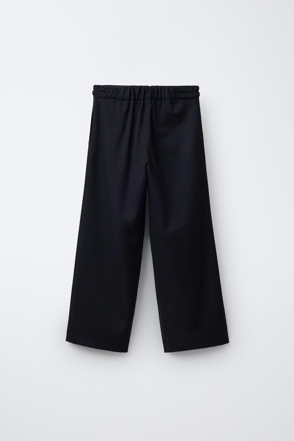 БРЮКИ WIDE LEG С ПЛЕТЕНЫМ ДЕКОРОМ
