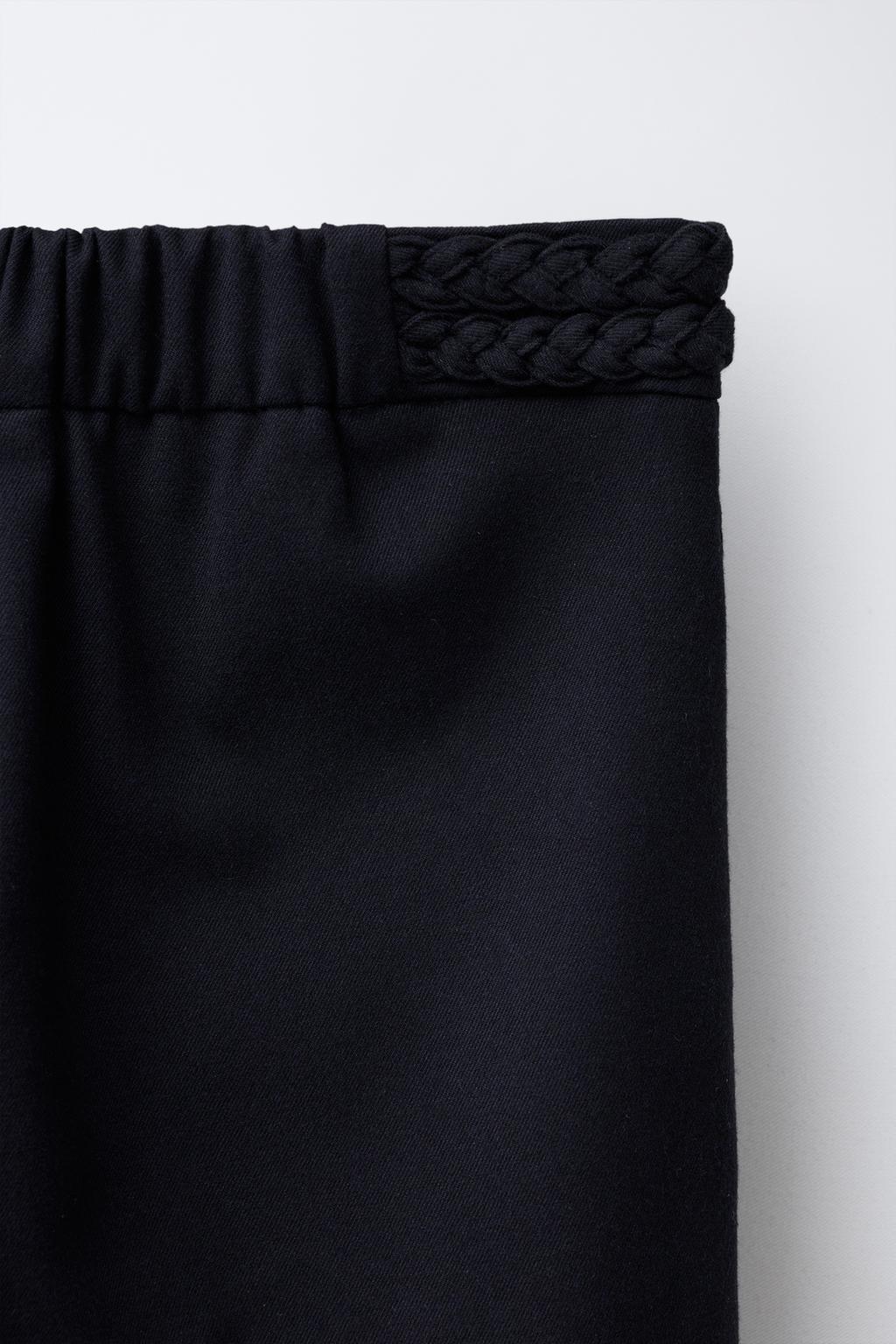 БРЮКИ WIDE LEG С ПЛЕТЕНЫМ ДЕКОРОМ