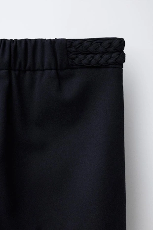 Брюки WIDE LEG с плетеным декором- Заказать в России