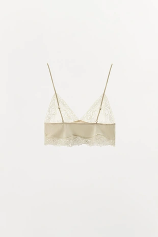 Бралетт с хлопком и кружевом- Заказать в России