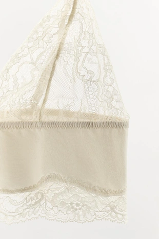 Бралетт с хлопком и кружевом- Заказать в России