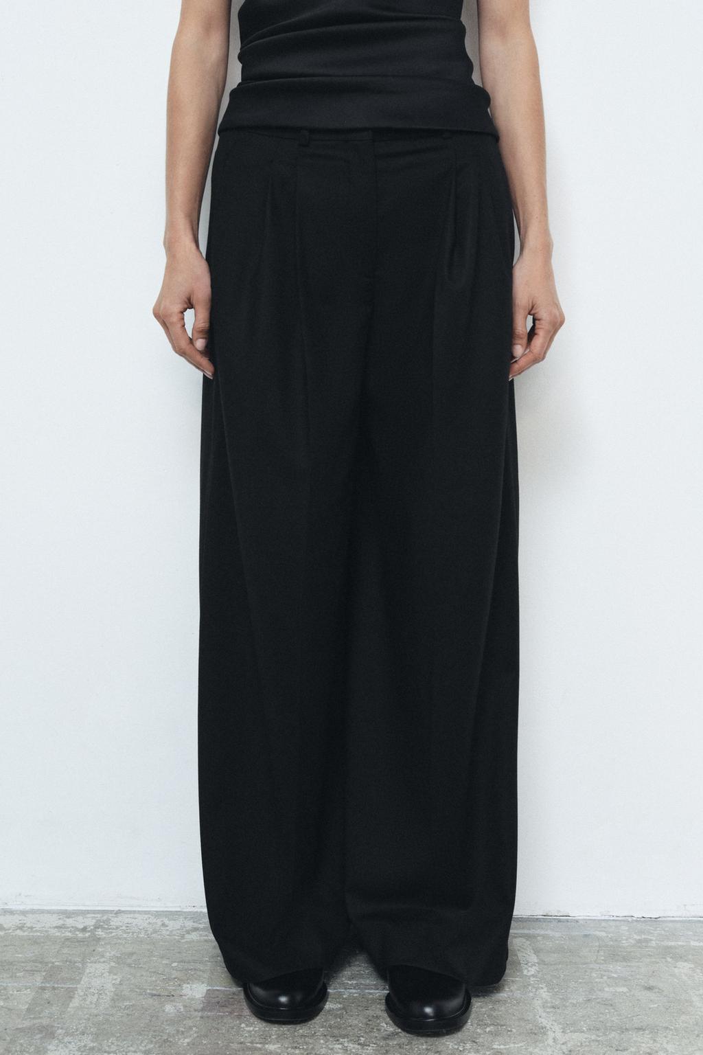 ШИРОКИЕ БРЮКИ С ЗАЩИПАМИ — ZW COLLECTION