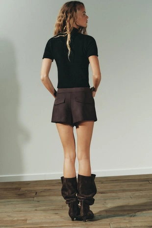 Мягкий свитер с короткими рукавами- Заказать в России