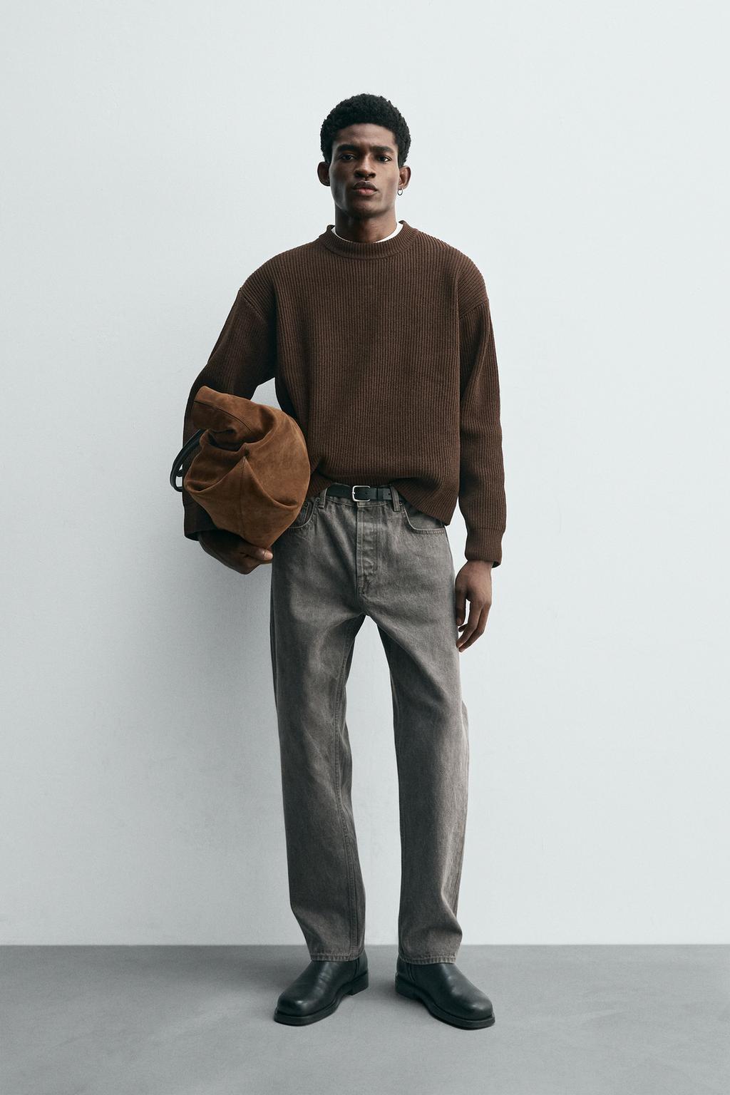 Zara Свитер из шенилловой ткани - Цвет коричневый - brown | 5755/320