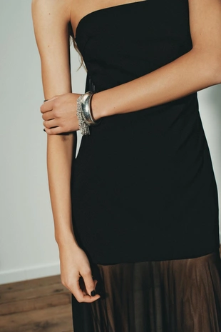 Жесткий браслет с цепочками- Заказать в России