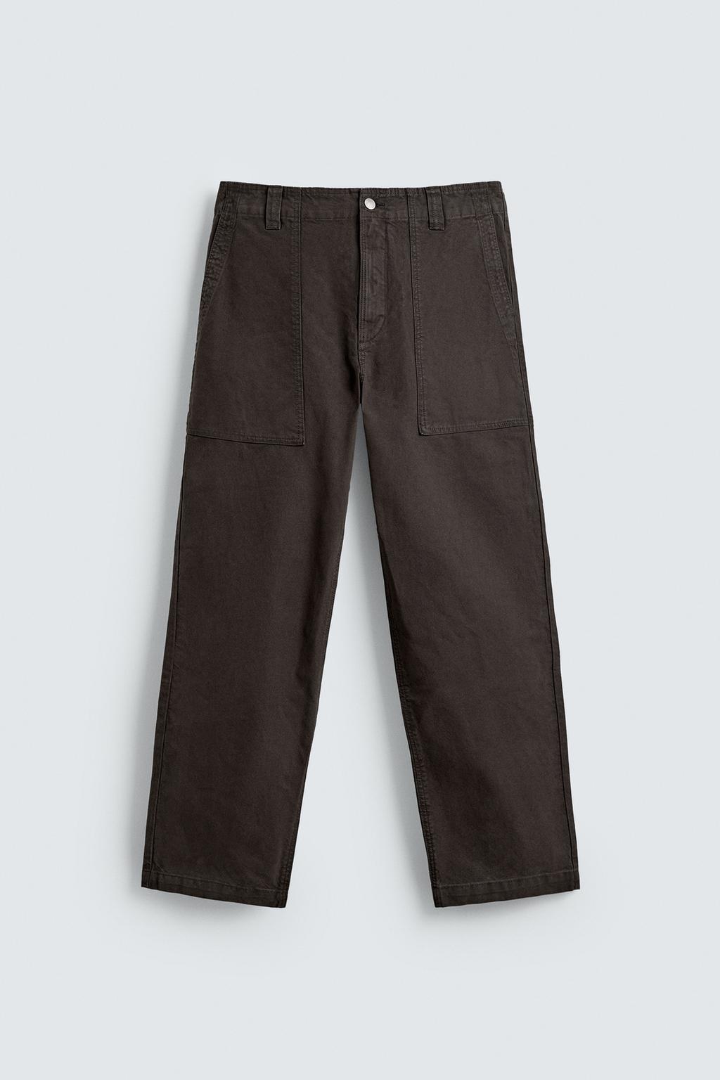 БРЮКИ STRAIGHT FIT С ЭФФЕКТОМ ПОТЕРТОСТИ