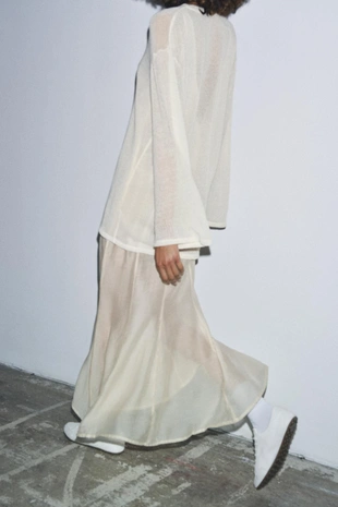 Длинное комбинированное платье- Заказать в России