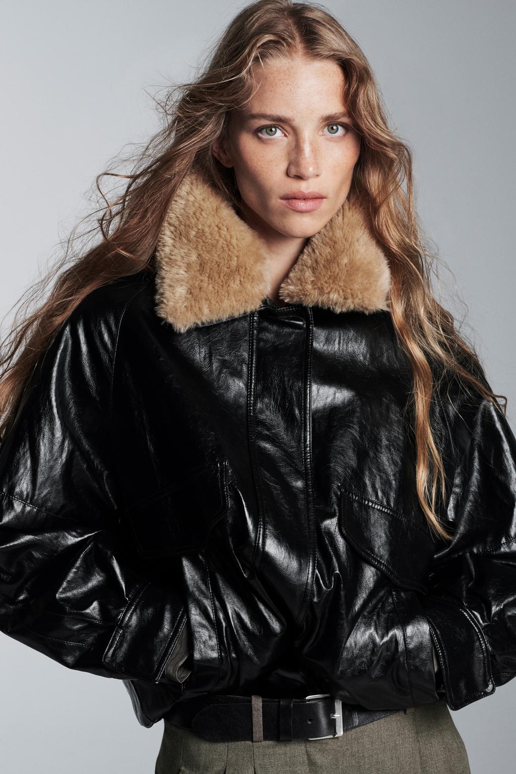 КУРТКА С ВОРОТНИКОМ ИЗ ИСКУССТВЕННОГО МЕХА — ZW COLLECTION