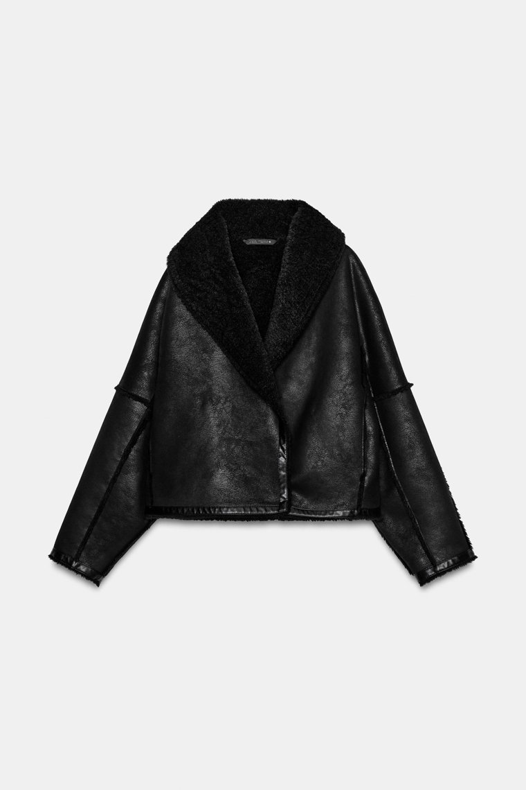 Куртка из искусственного меха zw collection