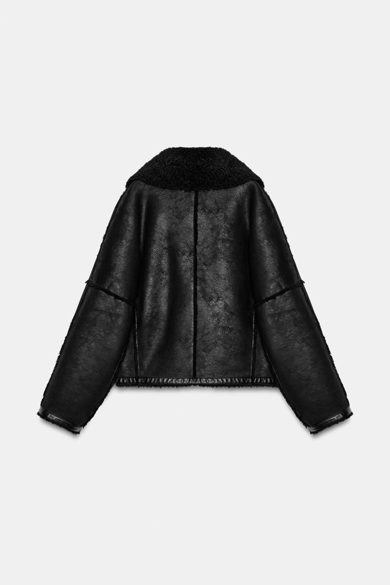 Куртка из искусственного меха zw collection