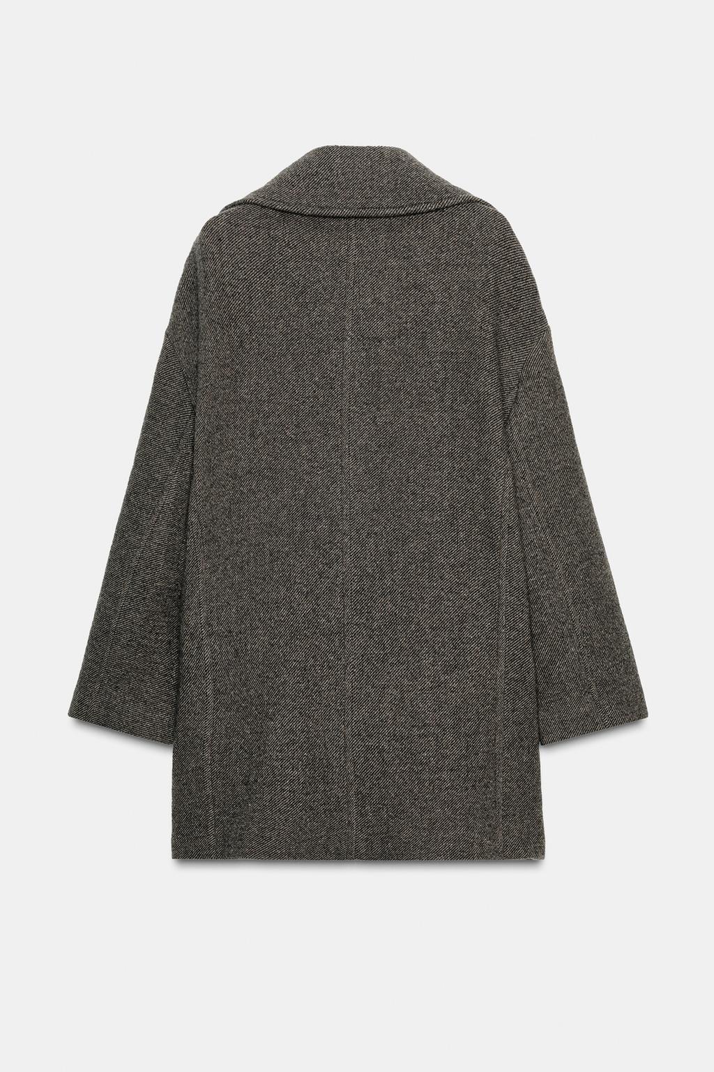 ДВУБОРТНОЕ ПАЛЬТО ИЗ СМЕСОВОЙ ШЕРСТИ — ZW COLLECTION