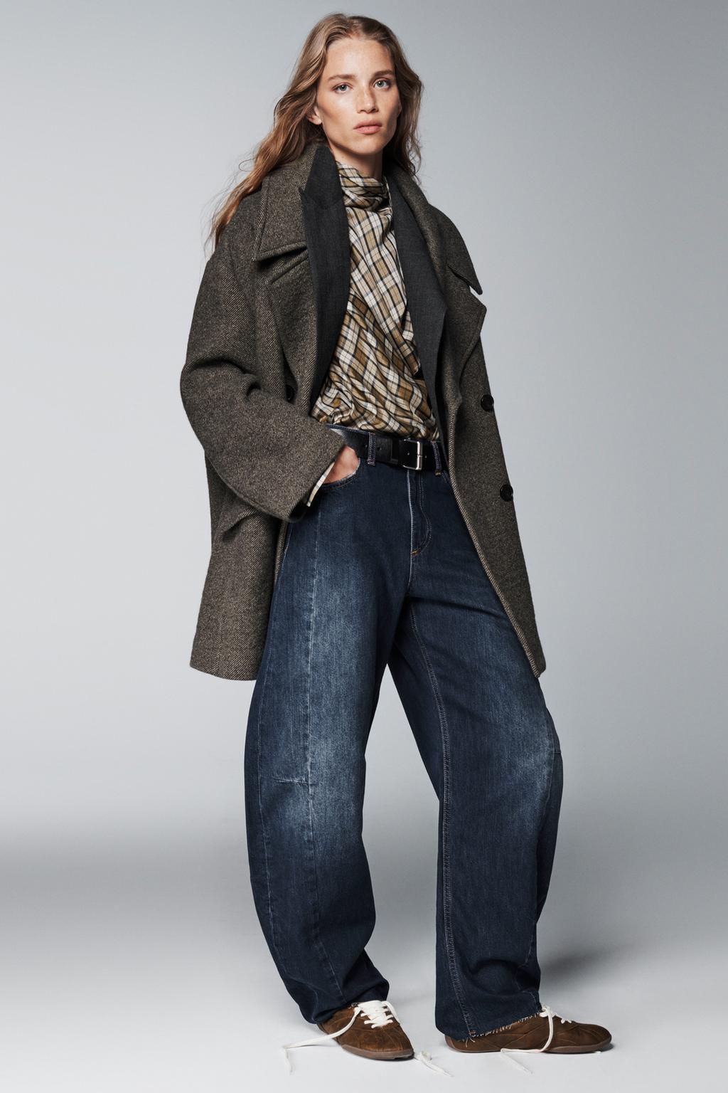 ДВУБОРТНОЕ ПАЛЬТО ИЗ СМЕСОВОЙ ШЕРСТИ — ZW COLLECTION