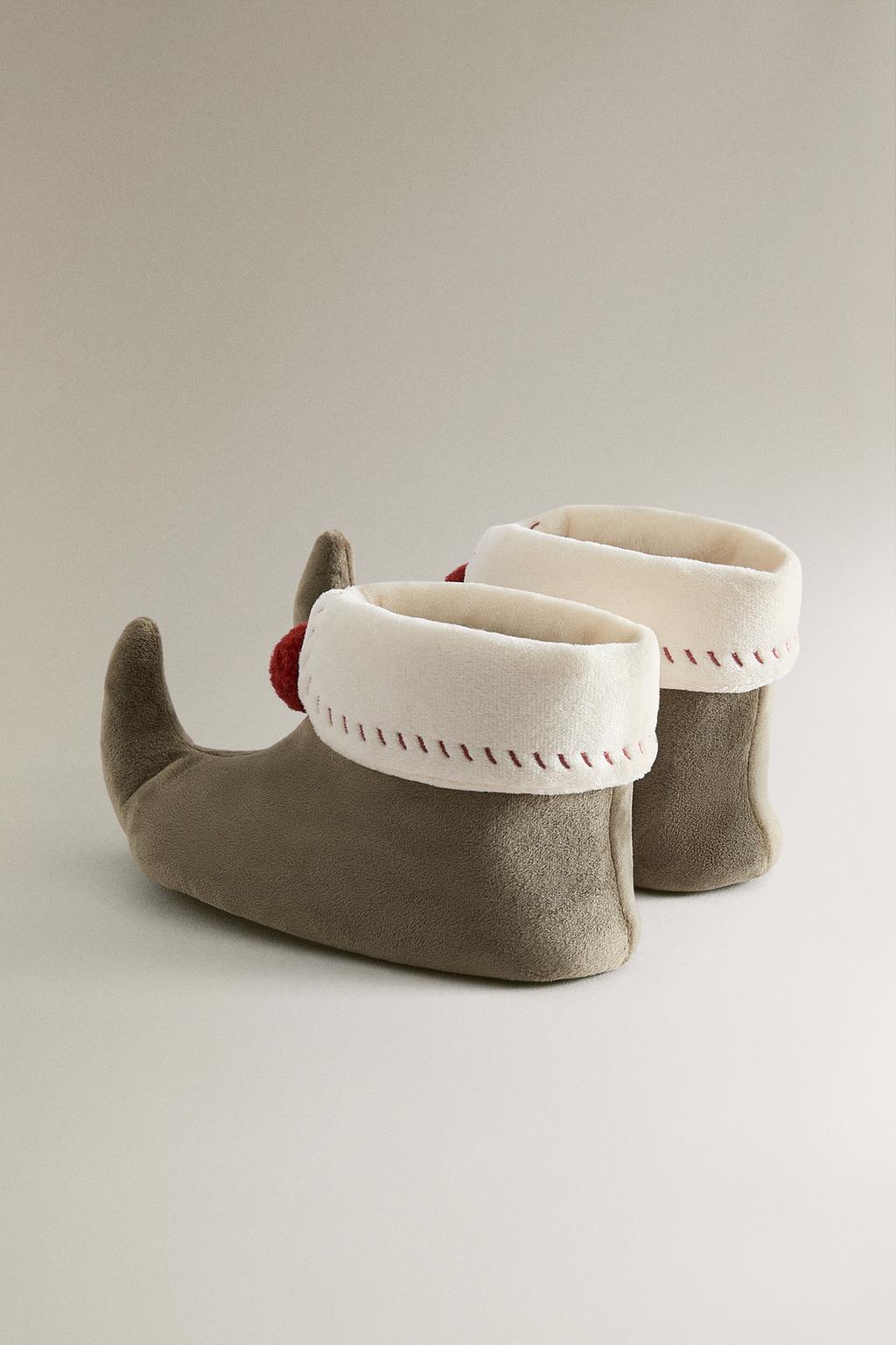 Тапочки для детей в стиле рождественского эльфа