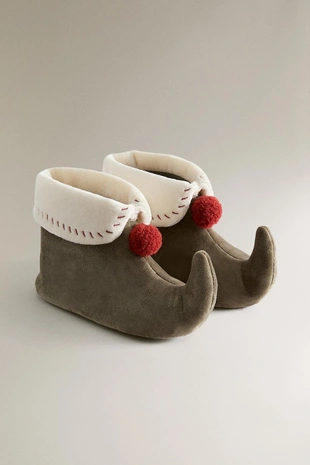 Тапочки для детей в стиле рождественского эльфа- Заказать в России