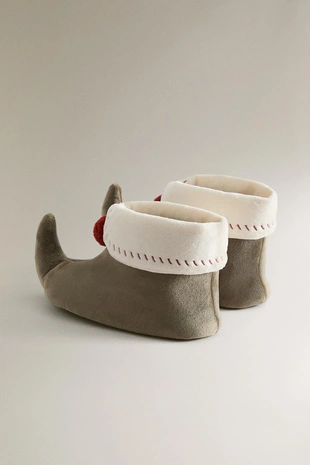 Тапочки для детей в стиле рождественского эльфа- Заказать в России