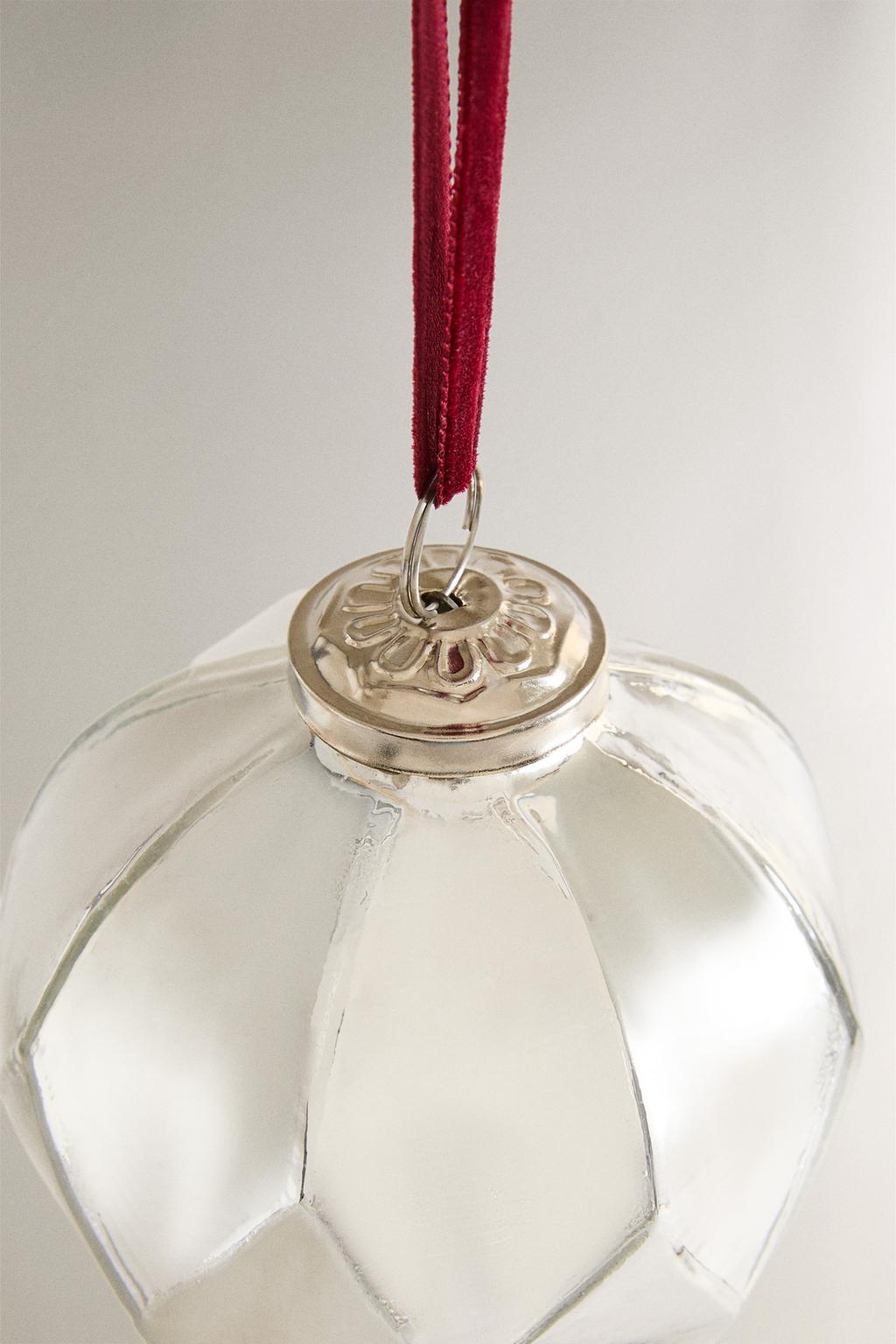Стеклянный рождественский шар diamond bauble