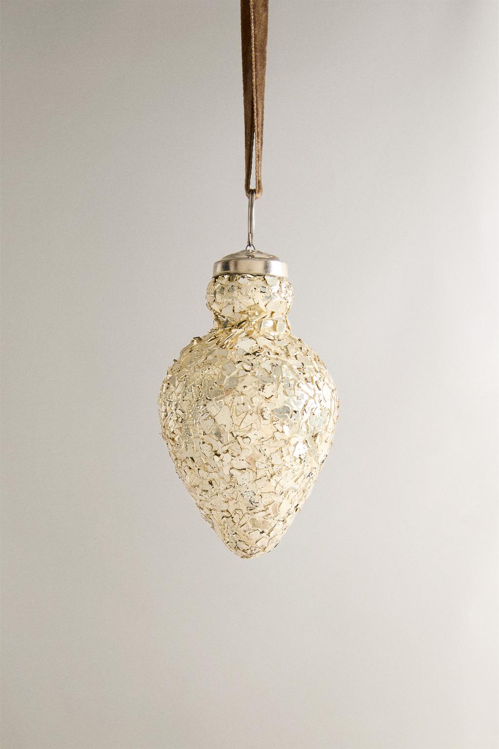 Елочное украшение crackled christmas tree bauble