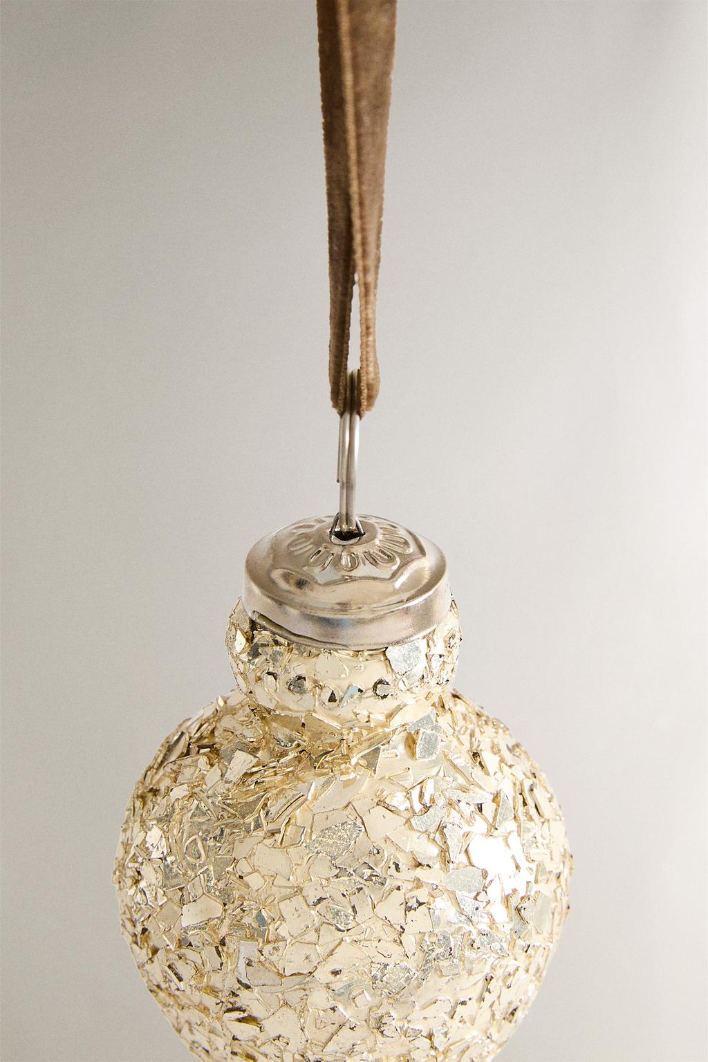 Елочное украшение crackled christmas tree bauble