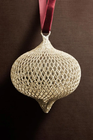 Рождественское украшение для елки из сетчатого материала в форме шара- Заказать в России