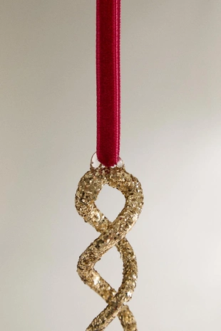 Рождественская гирлянда в виде спирали с блестками- Заказать в России