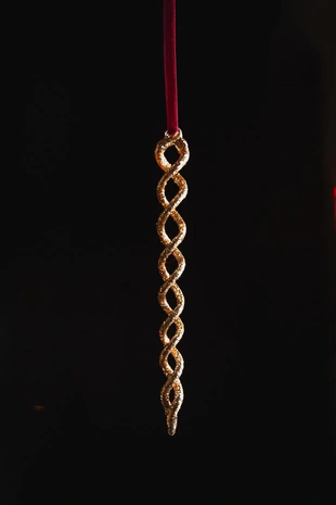 Рождественская гирлянда в виде спирали с блестками- Заказать в России