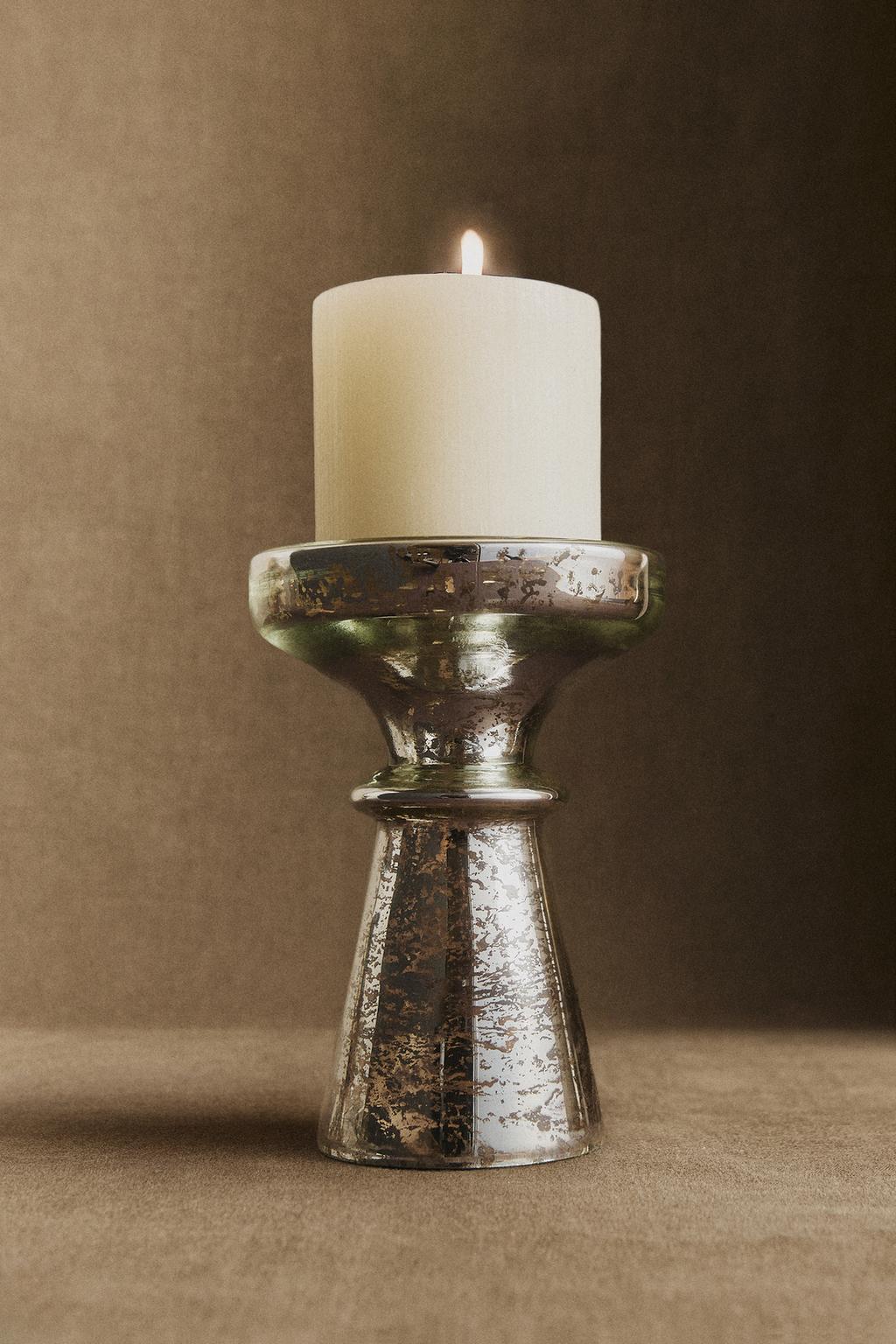 Высокий подсвечник для чая tall antique christmas