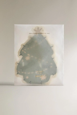 Набор детских бумажных салфеток в форме рождественской елки (набор из 20 штук)- Заказать в России