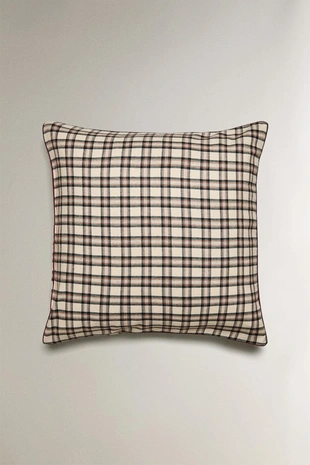 Купить Zara Детская подушка из фланели в клетку на рождество