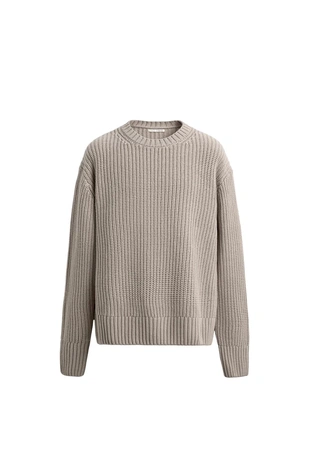 Трикотажный джемпер из хлопка и шерсти