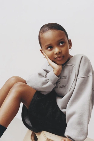 Джинсовая юбка с флокированными сердцами- Заказать в России